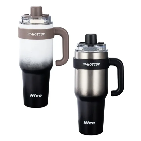 Stainless Steel Liner Vacuum Travel Mug with Tea Infuser and Handle Leakproof 316 Steel BPA Free for Office Desk  1200ml