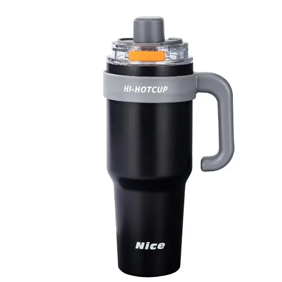Stainless Steel Liner Vacuum Travel Mug with Tea Infuser and Handle Leakproof 316 Steel BPA Free for Office Desk  1200ml