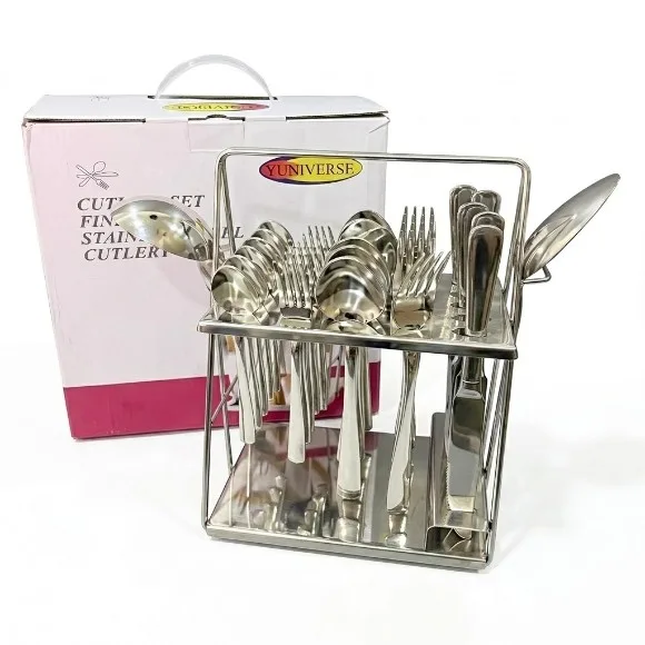 Stainless Steel Plain Handle Stainless Steel Cutlery Set 32-Pcs