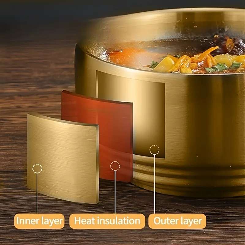 Stainless Steel Rice Bowl with Lid Suitable for Heavy-duty Washable Soup and Snack Bowls in The Office thumbnail 5