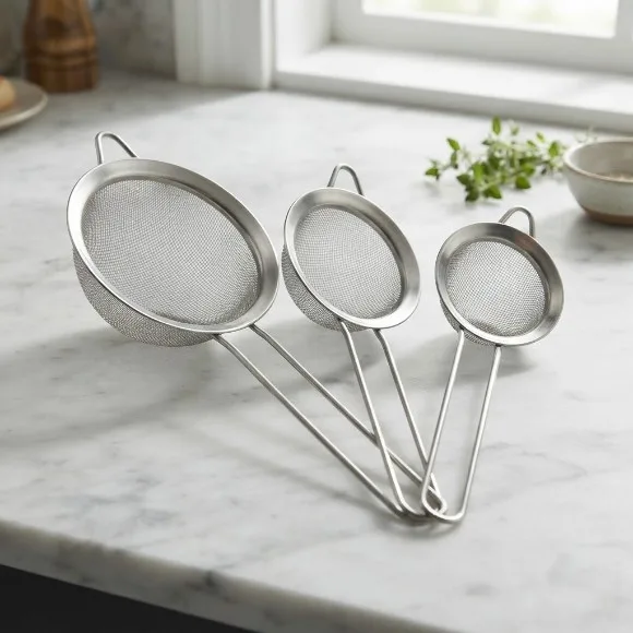 Stainless Steel Tea Stainer 3 Pcs Set