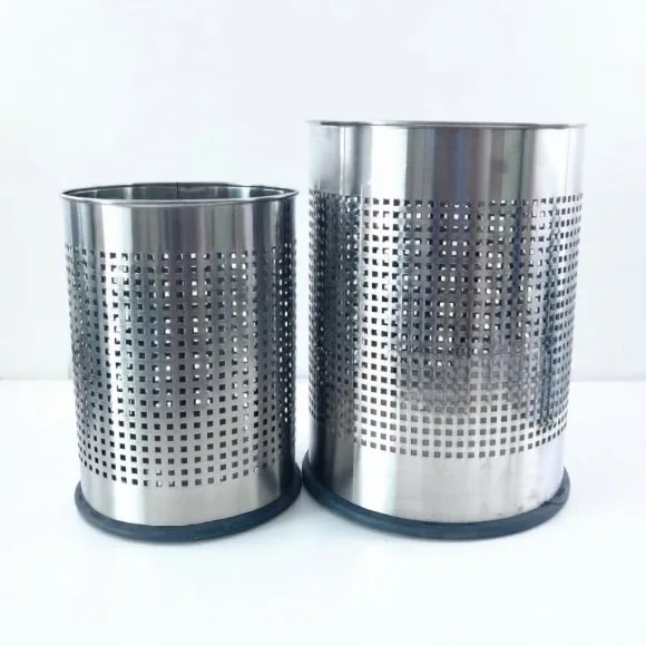 Stainless Steel Waste Basket Set of 2
