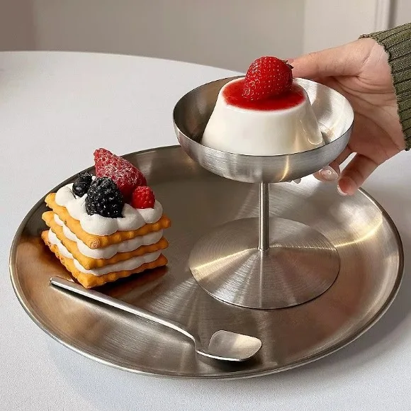 StainlessSteel Ice Cream Cup Dessert Bowl Yogurt Sundae Pudding Cup thumbnail 5