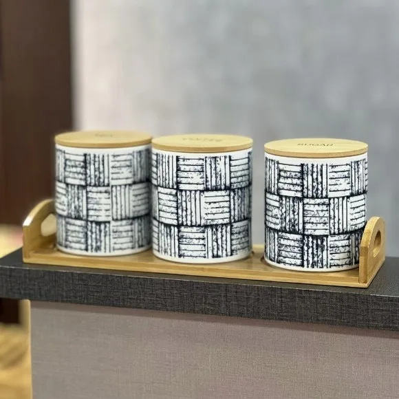 Tea Coffee and Sugar Jar Set of 3