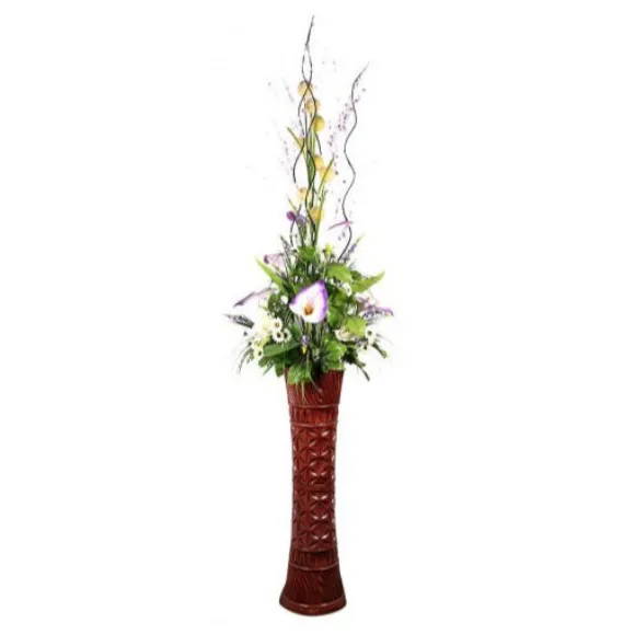 The Florist FLOR4 - Black Lilly Lounge Flower Arrangement With Fibre Vase