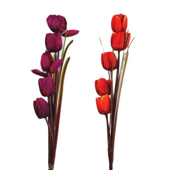 The Florist Multicolored Artificial Tulip Sticks - 2 Pieces - FL116