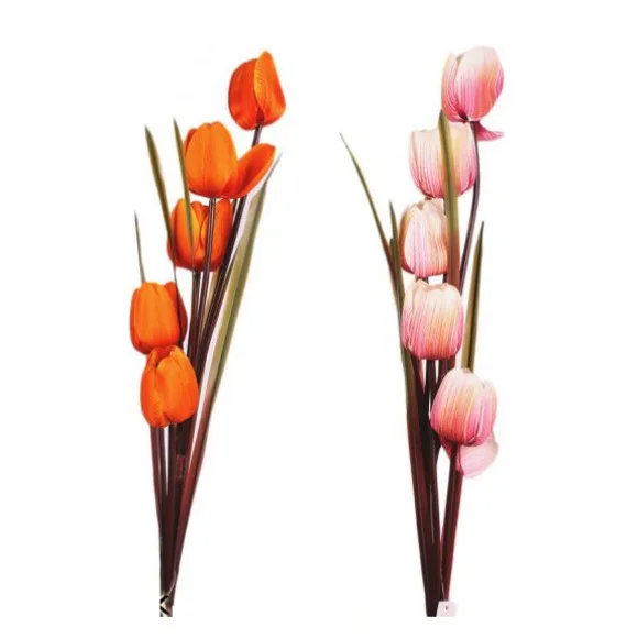 The Florist Multicolored Artificial Tulip Sticks - 2 Pieces - FL117