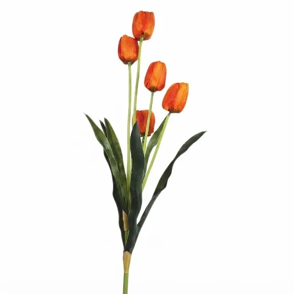 The Florist Orange Artificial Tulip Stick - FL106