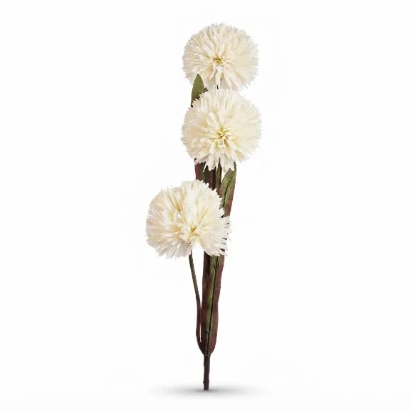 The Florist White Artificial Rubber Flower on Stick - FL94
