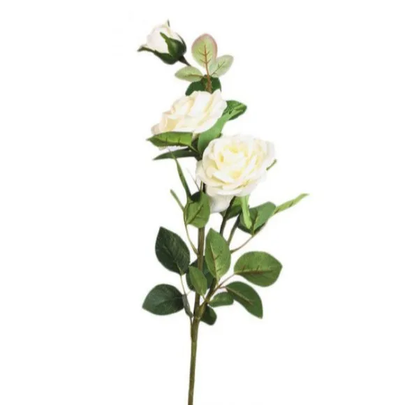 The Florist White Special Rubber Rose on Stick - FL112