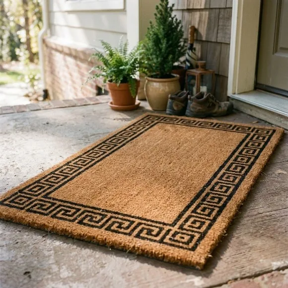 Touchwood Greek Border Fiber Doormat 50 × 80 cm – 20mm