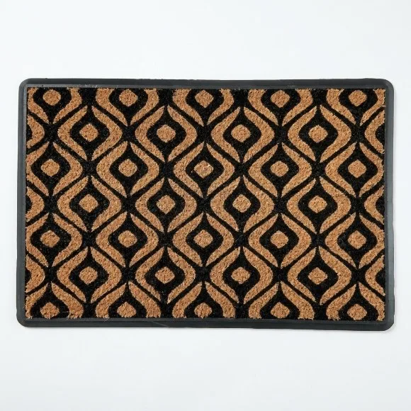 Touchwood Geometric Trellis Natural Coir Entrance Mat 50x80CM thumbnail 2