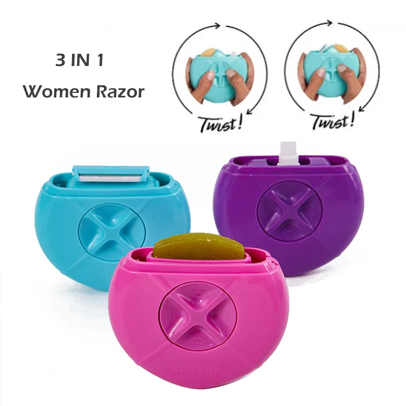 Travel and Portable Women's for Razor with Refillable Water Spray Bottle Moisturizing Bar Two-blades for Women