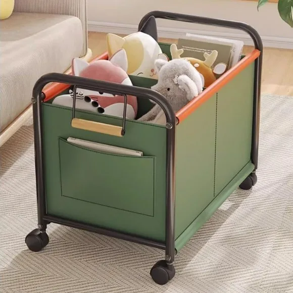 Trolley Storage Box High Capacity Home Living Room Toys Books Storage Rack Organizer