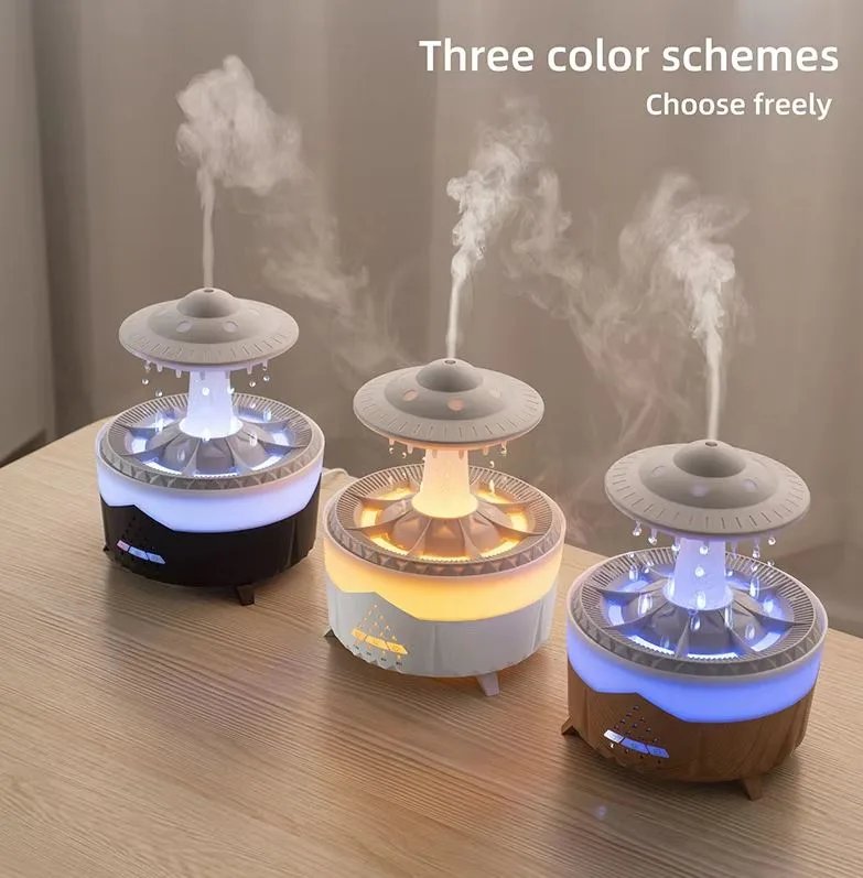 UFO Rain Drop Aroma Diffuser Humidifier Night light 350ml