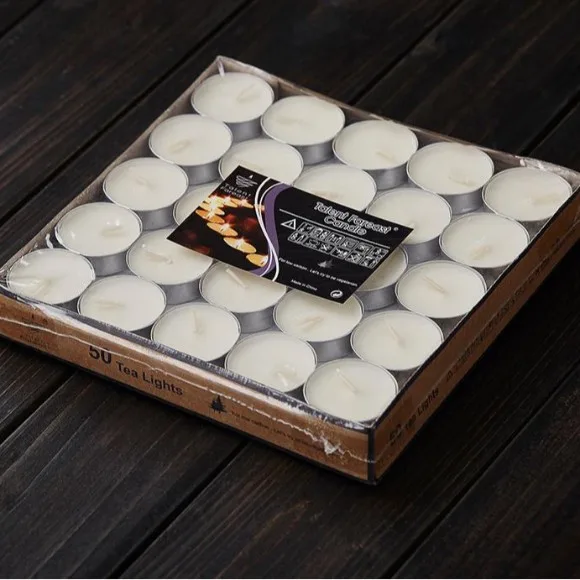 Unscented Tealight Candles Set of 50pcs