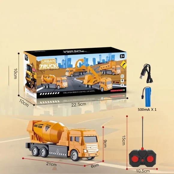 URBAN TRUCK Remote Control Large Truck Series Remote Control Truck 4 Channel Hobby Electronic Toy with Led Light