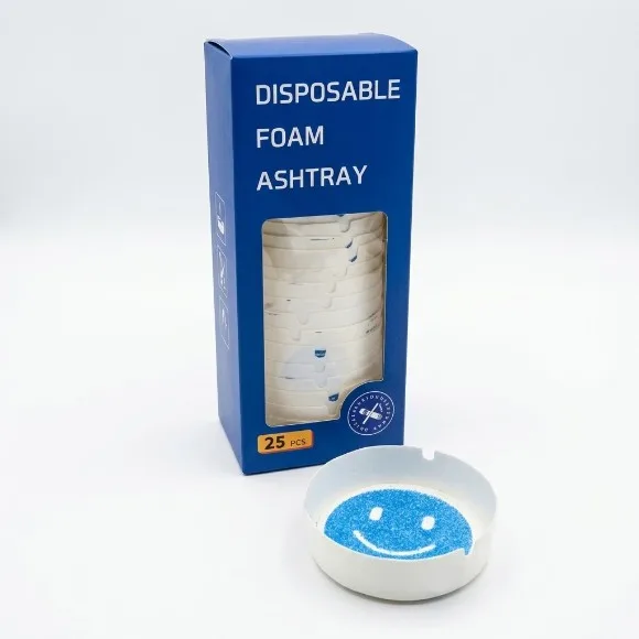 Water-Activated Disposable Foam Ashtray Pack of 25
