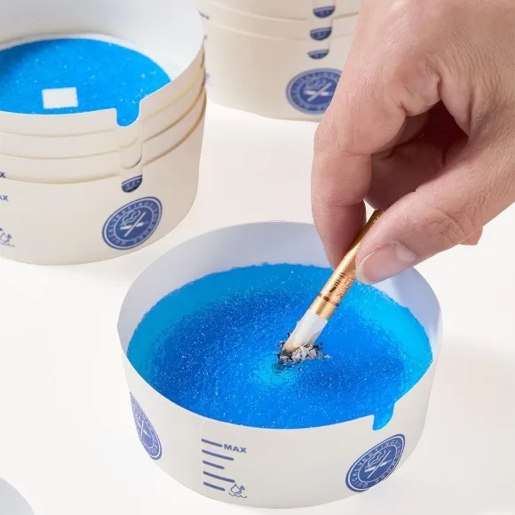 Water-Activated Disposable Foam Ashtray Pack of 25