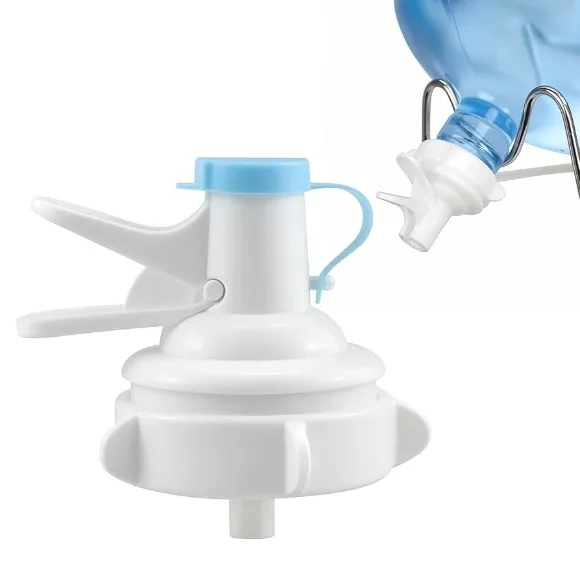 Water Dispenser Valve 55mm Non Threaded Crown Top Jug - Gallon Water Bottle Cap Reusable Plastic Spigot Faucet - Includes Lid Dirt Protector