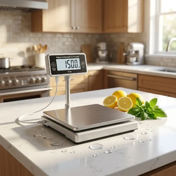 Waterproof Electronic Kitchen Scale Perfect for kitchen Business and Food Vendors - 5kg/0.1g