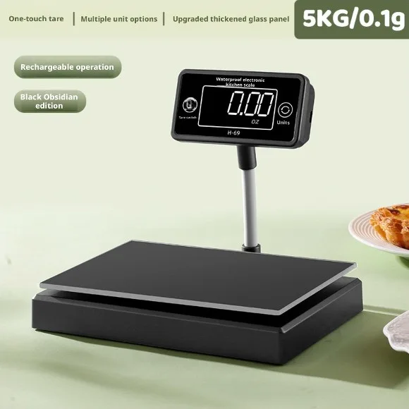 Waterproof Electronic Kitchen Scale Perfect for kitchen Business and Food Vendors - 5kg/0.1g