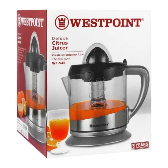 Westpoint WF-550 - Deluxe Citrus Juicer - Silver & Black.