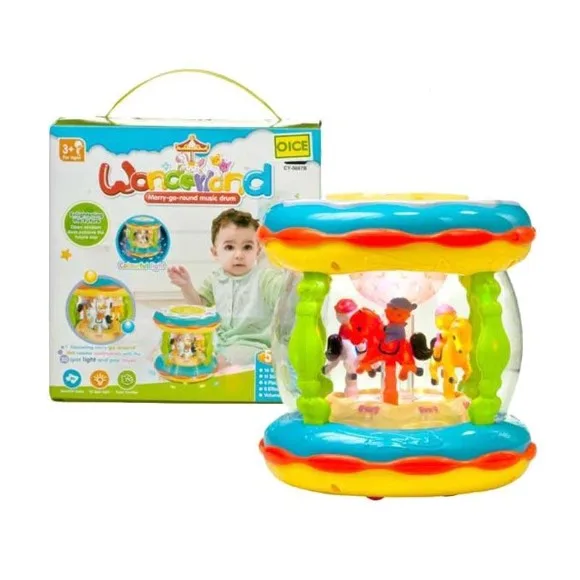Wonder Land Merry Go Round Musical Drum