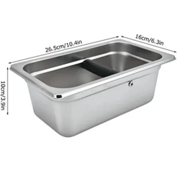 Wood Edge New Style Stainless Steel Coffee Residue Slag Pot Knock Box