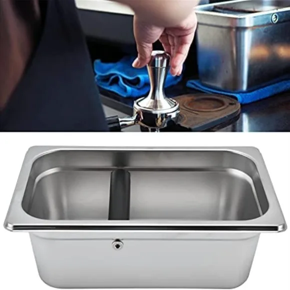 Wood Edge New Style Stainless Steel Coffee Residue Slag Pot Knock Box