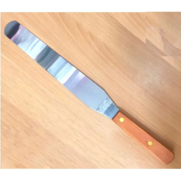 Wooden Handle Spatula Stainless Steel (Large)