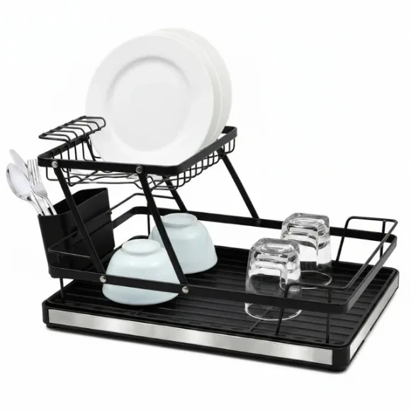 Metal Dish Rack Black