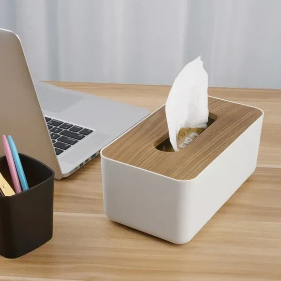 Ziba Sazan Wooden Tissue Box Cover