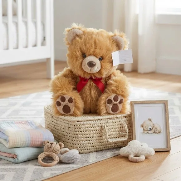 ZIQI Teddy Bear L Brown Lilac 12 Inch